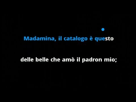 Mozart: Madamina, il Catalogo È Questo (Don Giovanni) | Karaoke with Lyrics | Instrumental