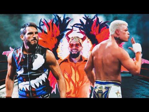 Johnny gargano vs Cody Rhodes vs Seth rollins 4th round match Titan tournament