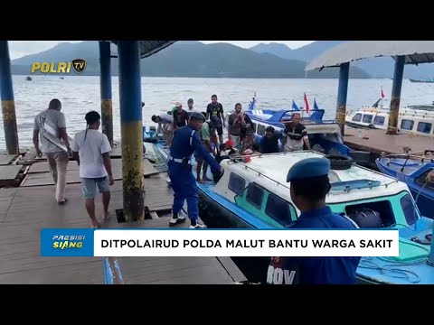 DITPOLAIRUD POLDA MALUT BANTU EVAKUASI WARGA SAKIT DI PELABUHAN SPEEDBOAT MANGGA DUA TERNATE
