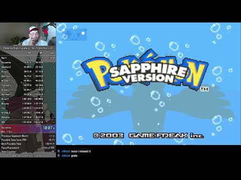 Pokemon Sapphire Glitchless Speedrun in 1:56:29 (World Record) w/ Commentary