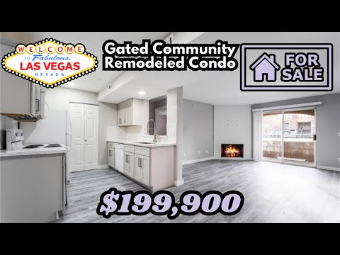 Affordable Las Vegas Condo for Sale | Under 200k | Gated Community | Remodeled | Condo Tour