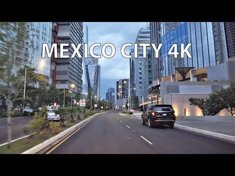 Skyscraper Sunset - Mexico City 4K - Driving Downtown