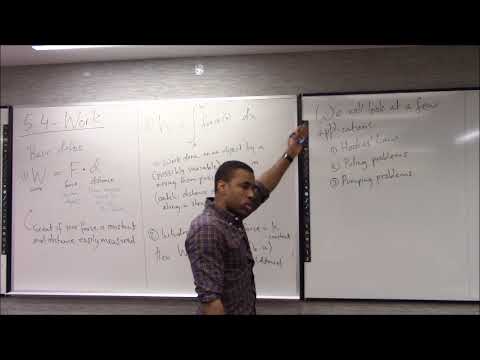 Math 1207 Lecture 29 - Work - Hookes' Law, and Pulling Cables