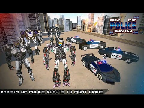 Flying Grand Police Car Transform Robot Games - Robot Transform battle City - Android Gameplay