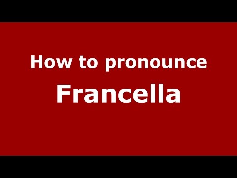 How to pronounce Francella (Argentine Spanish/Argentina) - PronounceNames.com