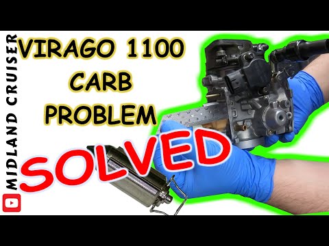 VIRAGO 1100 CARB ISSUE  | FLOAT VALVE GONE | How to adjust fuel level | Emulsion tube O-ring swap