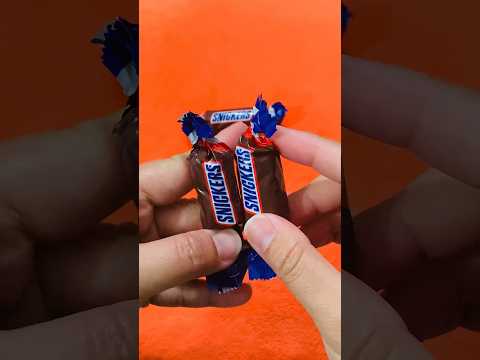 Opening snickers mini #shorts #asmr #chocolate