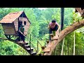 Building A Tree House In 2 Days Girl Builds Her Own Wooden Cabin From Start To Finish Ma Thi Hieu