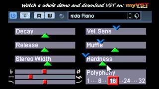 Video thumbnail for mda Piano - Free VST - myVST Demo by myVST