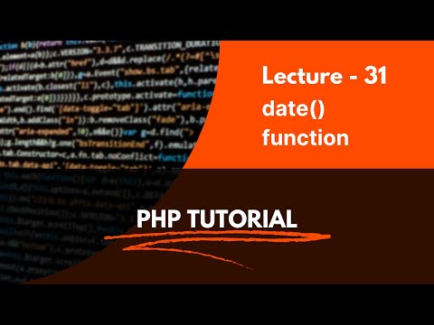 Learning PHP in hindi video 31 date function in php
