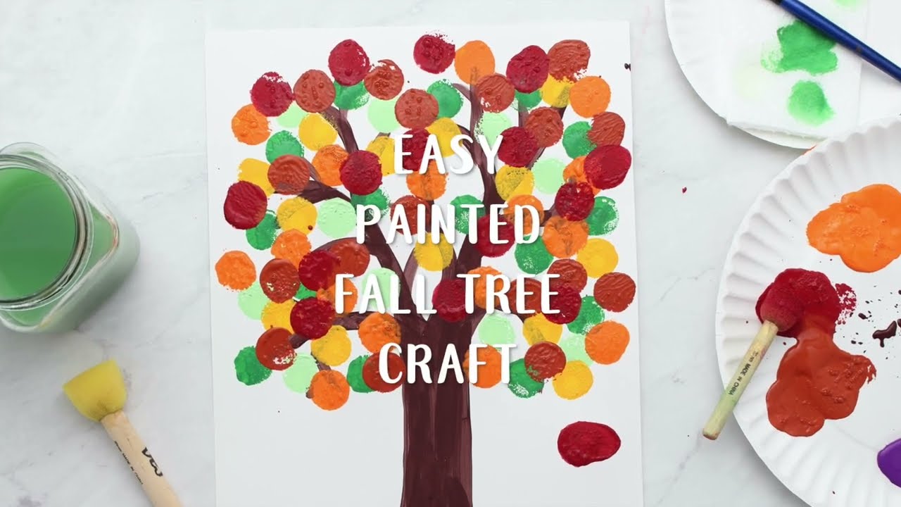 Easy Painted Fall Tree Craft