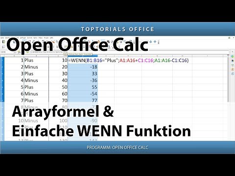 Arrayformel mit einfacher WENN Funktion (OpenOffice Calc)