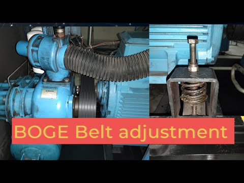BOGE compressor Belt adjustment