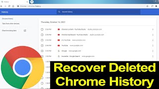 How to recover deleted Chrome history Windows 7,8.1,10,11?