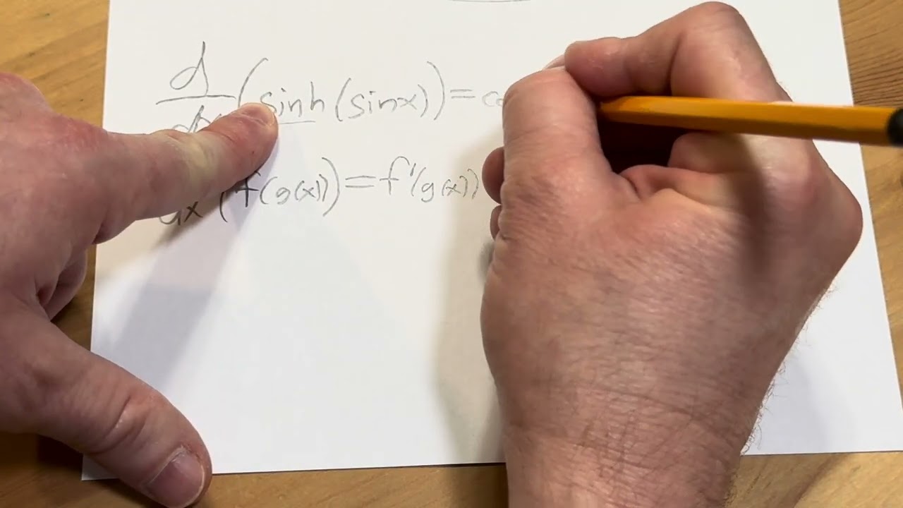 How to Find the Derivative of the Composition of the Hyperbolic Sine with the Sine Function