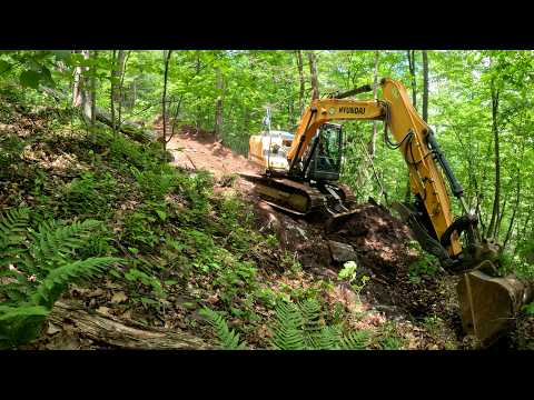 Cutting in a new hill side driveway
