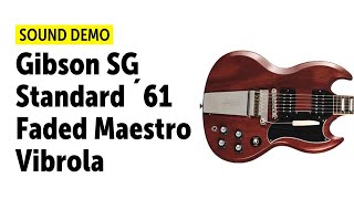 Video thumbnail for Gibson SG Standard '61 Faded Maestro Vibrola Vintage Cherry - Sound Demo (no talking) by Guitar Bonedo