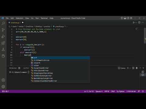 Python Interview Program Find Minimum And Maximum Element In List