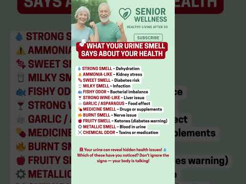 💧 12 URINE SMELLS EXPLAINED  #health #urine #smell #nutrition #urineformation #health  #vitamins