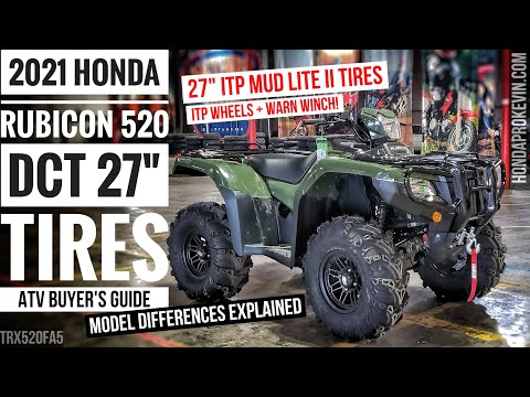 New Honda Rubicon 520 DCT ATV Review / Specs: 27" ITP Mud Tires + Winch | FourTrax Foreman TRX520FA