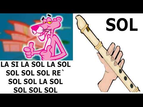 Con Pantera Rosa Flauta Dulce 🎵 Versión Simplificada  |  Pink Panther  Easy Recorder Tutorial