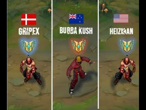 Bubba Kush vs Heizman vs Gripex   - Gods of Lee Sin 😱