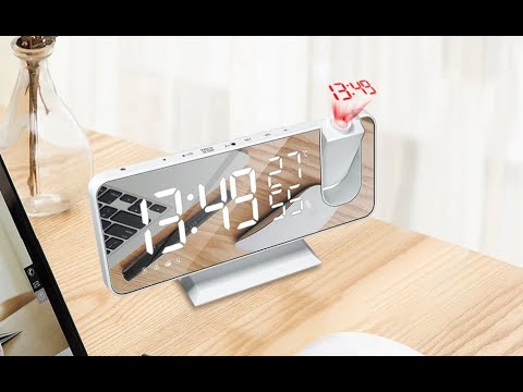 Стильные ПРОЕКЦИОННЫЕ ЧАСЫ с Алиэкспресс. Проекционные часы с будильником и радио