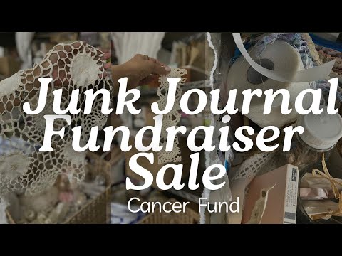Junk Journal Fundraiser Sale • Cancer Fund • Antique Biblical Pages • Paper • Lace •Trim •