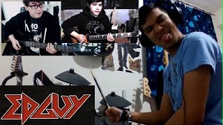 Edguy - Down to the Devil [Guitars and Drum Cover] by Koi and Dre