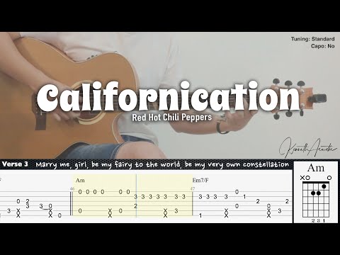 Californication - Red Hot Chili Peppers | Fingerstyle Guitar | TAB + Chords + Lyrics