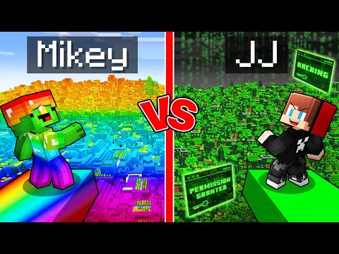 Mikey OP vs JJ HACKER Village Survival Battle in Minecraft (Maizen)