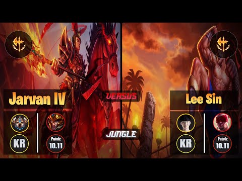 Challenger JARVAN IV [Conqueror] (Jungle) VS Peanut LEE SIN - Challenger KR Patch 10.11
