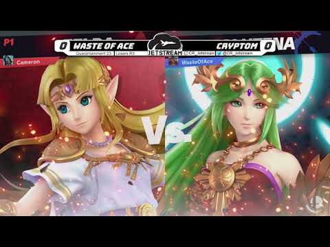 Quarantainment 23 Losers R3 - Cryptom (Zelda) Vs. Waste OF Ace (Pulutena, Pikachu) - SSBU