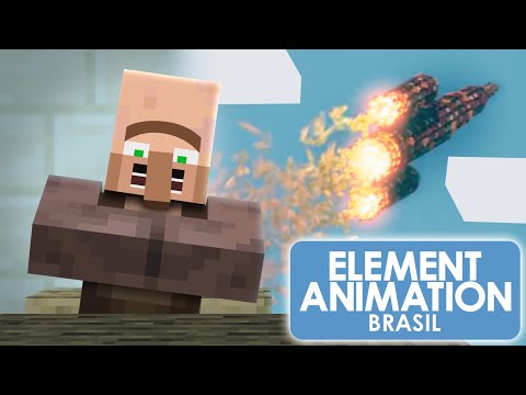 Element Animation Brasil -  Jornal Aldeão in 60 Seconds: End of the WORLD!  (Minecraft animation) #shorts