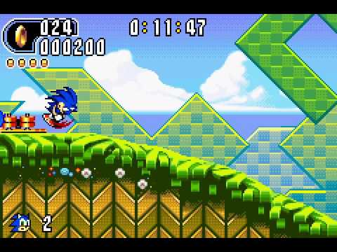 [TAS] Sonic Advance 2 - Leaf Forest 1 all SP rings - 0:25.97
