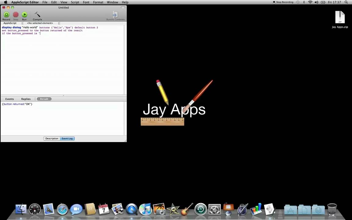 Applescript: Hello World Tutorial