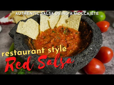 Salsa Recipe Mexican Restaurant Style | Authentic Molcajete Salsa | SJ Cooks