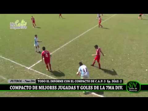 Futbol Infantil 7ma Div  CAP 3 Sp Díaz 2  Fecha 4 Compacto y goles