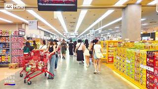 🛒 Lotte Mart Seoul Station 🇰🇷 | A Weeknight Grocery Store Packed with International Visitors [4KHDR]