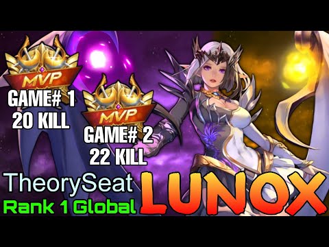 Killing Machine Lunox Double MVP Gameplay - Top 1 Global Lunox by TheorySeat - Mobile Legends