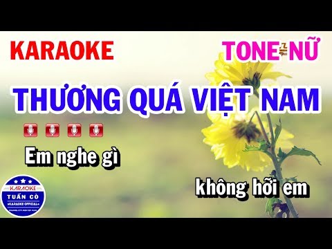 Karaoke Thương Quá Việt Nam Nhạc Sống Tone Nữ Dm | Tuấn Cò Karaoke