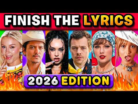FINISH THE LYRICS🎶 2026 Most Popular Songs 🔥 Music Quiz