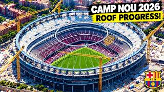 CAMP NOU UPDATE! Massive Roof Progress & Compression Ring COMPLETE!