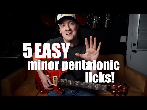 5 EASY and TASTEFUL Minor Pentatonic Licks! | Guitar Lesson