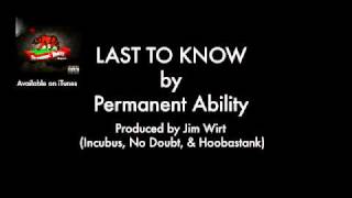 Last to Know by Permanent Ability