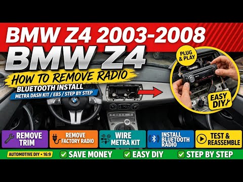 2004 BMW Z4 How to remove radio Install Bluetooth radio Metra dash kit