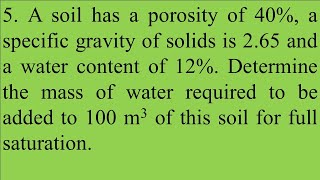 Target GATE ESE | Geotechnical Engineering | PRACTISE Questions on soil water relationships