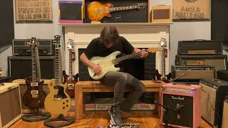 Video thumbnail for 2021 Danocaster Double Cut Hardtail Strat Sonic Blue w/ Two-Rock Studio Signature Amp by Watchtower Guitars