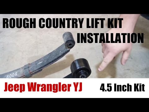Jeep Wrangler YJ Rough Country Lift Kit Installation - 4.5 inch kit for Jeep YJ Tutorial + Review
