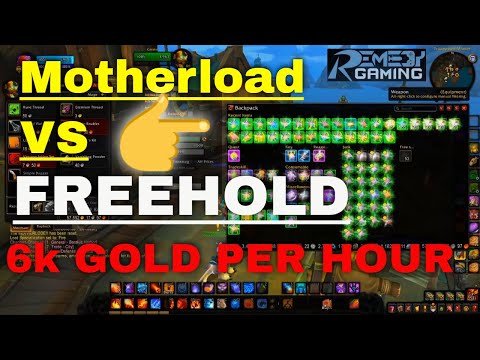 GOLD FARMING TIDESPRAY LINEN Motherload vs Freehold (World of Warcraft patch 8.3 6k Gold per HOUR!)